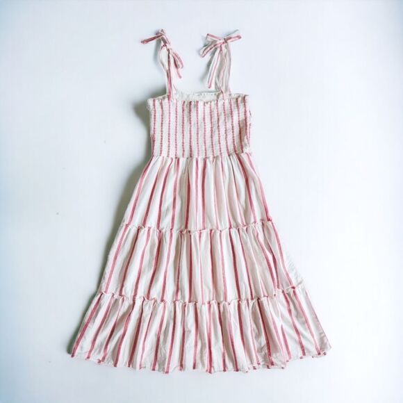 Draper James Smocked Midi Dress XL – Tie Strap Cottagecore Picnic Vibes - Picture 5 of 12